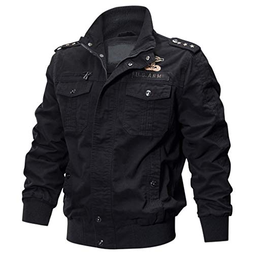 Chaqueta de Manga Larga de los Hombre Lavado Chaqueta Militar Gran tamaño Escudo Transpirable táctico BaZhaHei Invierno Abrigo Casual con Capucha de Lana Capa Jacket Parka Pullover