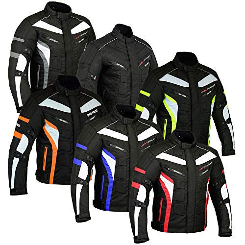 Chaqueta de moto Chaqueta de armadura impermeable Ropa de moto scooter en tela Cordura para hombre - Verde 6XL