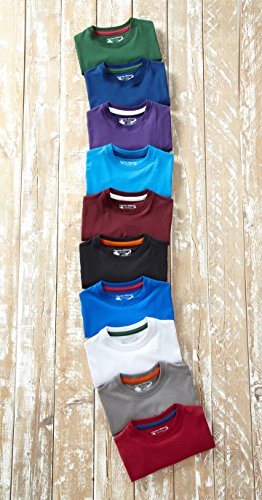 Charles Wilson Paquete 5 Camisetas Cuello Redondo Lisas (Large, Essentials)