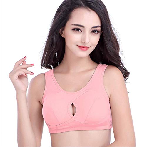 Charm4you Chaleco a Prueba de Golpes Ropa Interior Deportiva Yoga Femenino Correr aeróbicos Fitness Sujetador de Secado rápido Absorbente de Sudor-Pink_M (Adecuado para 70-75 Circunferencia)