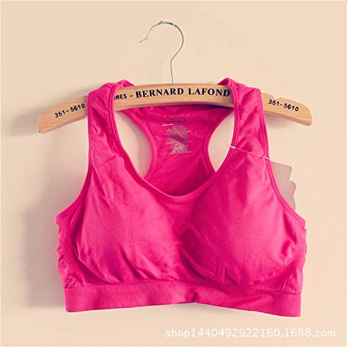 Charm4you Chaleco a Prueba de Golpes Ropa Interior Deportiva Yoga Femenino Correr aeróbicos Fitness Sujetador de Secado rápido Absorbente de Sudor-Pink_M (Adecuado para 70-75 Circunferencia)