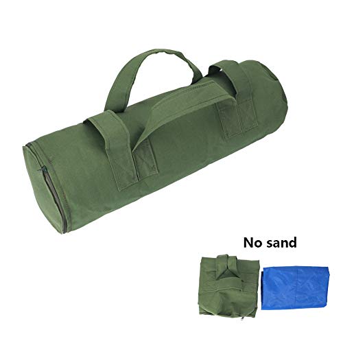 CHENGYI Entrenamiento Heavy Duty Bolsas de Arena para la idoneidad, Aptitud Funcional, Cross-Training Ejercicio y Crossfit con Pesas Ajustable CYTN01 (Verde Militar)