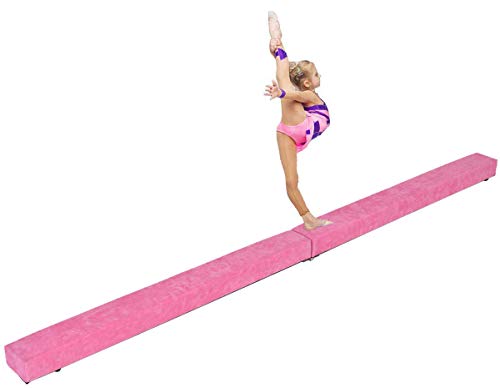 cherryou gimnasia plegable equilibrio Beam para gimnasio en casa entrenamiento, rosa