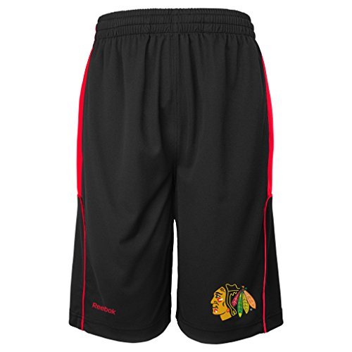 Chicago Blackhawks NHL Reebok juventud negro Face Off pantalones cortos, Negro