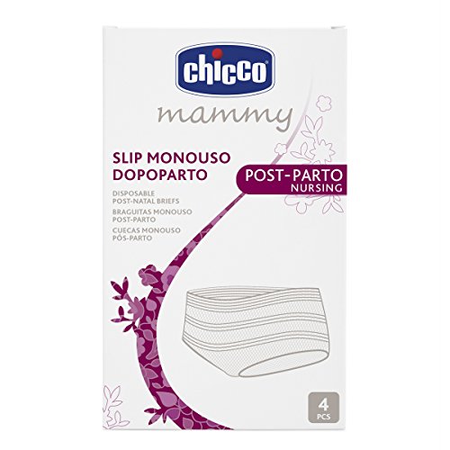 Chicco Mammy Braguitas premamá, (Blanco 00001138100000), One Size (Tamaño del fabricante:Única) (Pack de 4) Mujer