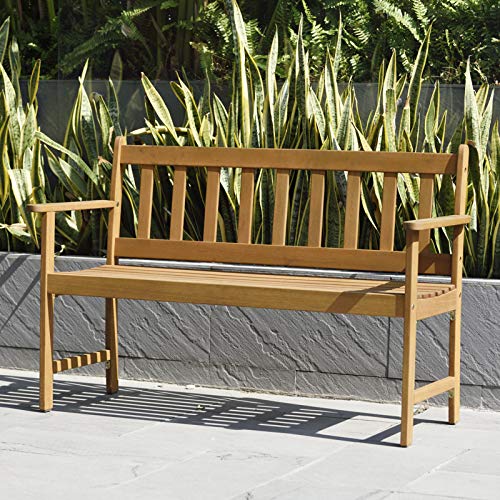 CHILLVERT Banco de Jardín Milán 2 Plazas Madera 51,9x118,5x79,9 cm - KCH454