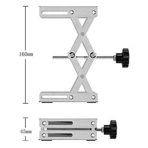 Científico Plataforma elevadora de laboratorio de acero inoxidable Tijera Gato Levantador Estante de elevación de laboratorio 100mm * 100 mm* 160mm