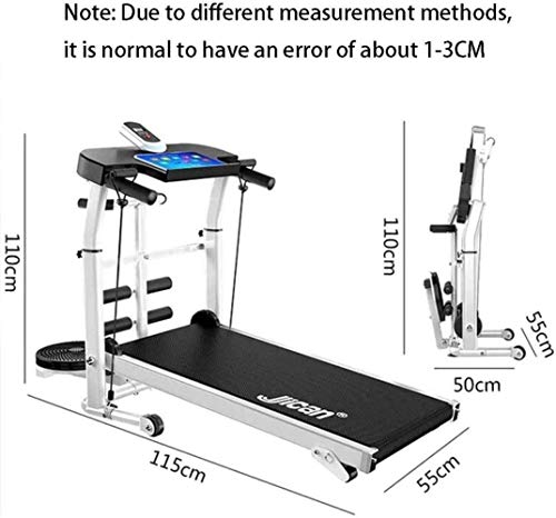 Cinta de Correr Plegable Multifuncional mecánico, hasta 150 kg, Tablet Holder, for la Seguridad del Caminar Y/Torsión de la Cintura/Abdominales/Tirando de la Cuerda