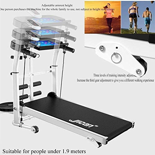 Cinta de Correr Plegable Multifuncional mecánico, hasta 150 kg, Tablet Holder, for la Seguridad del Caminar Y/Torsión de la Cintura/Abdominales/Tirando de la Cuerda