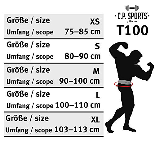 Cinturón de entrenamiento para el levantamiento de pesas de C.P.Sports, verde, medium