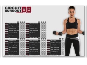 CIRCUIT BURNOUT 90 - programa de entrenamiento de 90 días, 10+1 vídeos de ejercicio en DVD + calendario de entrenamiento, monitor de fitness, guía de entrenamiento y plan de nutrición