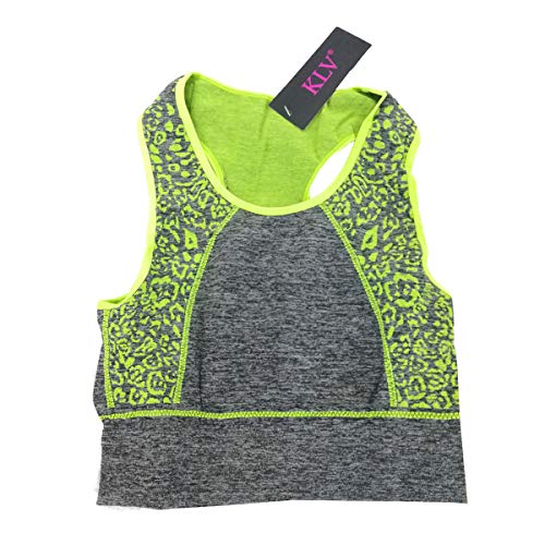 Cisne 2013, S.L. Conjunto de Ropa de Entrenamiento Deportiva para Mujer, Ropa para Yoga, Gimnasio, Running. Parte Superior Chaleco y Mallas Ajustadas fit. Talla Unica (S-L) Espiral Color Verde.