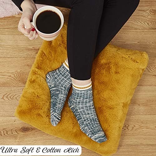 CityComfort Calcetines Mujer, Pack de 7 Pares Calcetines Altos Unisex, Ropa de Mujer Algodon Suave, Calcetines Deporte Mujer, Regalos Originales Para Mujer Adolescentes Talla 37-40