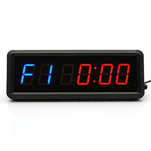 CKB LTD dígitos 1.5 LED Cuenta atrás intervalo de Gimnasio y Fitness Incluye UK Plug & Mando a Distancia Temporizador cronómetro Reloj de Pared para Clubes Deportivos escuelas Tabata Crossfit emom