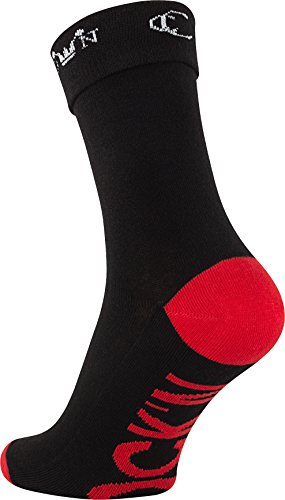 Clark Crown 1 o 3 pares Under-Statement Calcetines para hombre con frases divertidas calcetines de regalo negro/rojo – 3 rock en rollo. Talla única