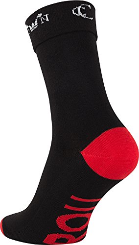 Clark Crown 1 o 3 pares Under-Statement Calcetines para hombre con frases divertidas calcetines de regalo negro/rojo – 3 rock en rollo. Talla única