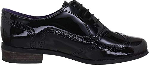 Clarks Hamble Oak, Zapatos de Cordones Derby Mujer, Negro (Black Pat), 39.5 EU