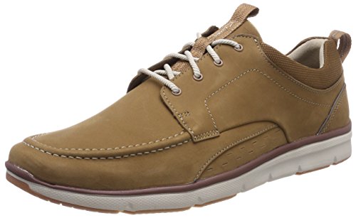 Clarks Orson Bay, Zapatos de Cordones Derby para Hombre, Marrón (Tan Nubuck-), 45 EU