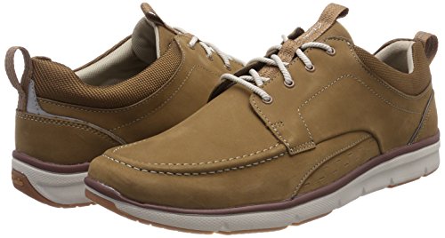 Clarks Orson Bay, Zapatos de Cordones Derby para Hombre, Marrón (Tan Nubuck-), 45 EU