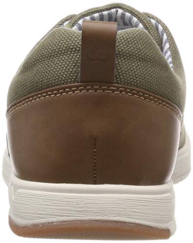 Clarks Step Isle Crew, Zapatos de Cordones Derby para Hombre, Verde (Olive-), 43 EU