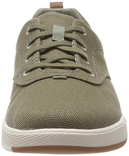 Clarks Step Isle Crew, Zapatos de Cordones Derby para Hombre, Verde (Olive-), 43 EU