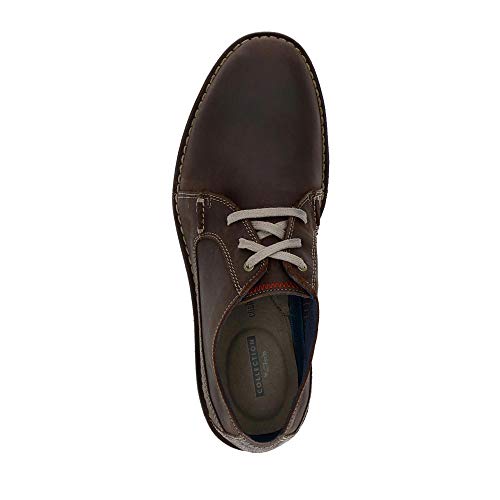 Clarks Vargo Plain, Zapatos de Cordones Derby para Hombre, Marrón (Dark Brown Leather), 43 EU