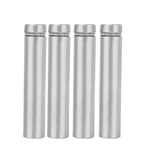 Clavo de la publicidad, 4pcs acero inoxidable 12 * 60/12 * 80 mm publicidad Nail Hollow Glass Standoff Holder(12 * 60mm)