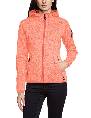 CMP Fix Hood Jacket, Chaqueta Con Capucha Para Mujer, Multicolor (Peach/Flamingo), 42