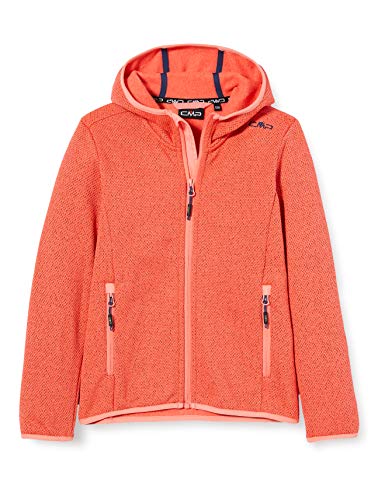 CMP Strickfleece Jacke 30H7015 Chaqueta, Niñas, Flamingo, 128