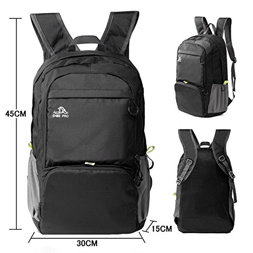 Cobiz 30L Mochila Portatil, Mochilas Hombre Deportivas Ligero Mochila Deporte Impermeable para Viajes al Aire Libre Mochila Unisex (A-Negro)