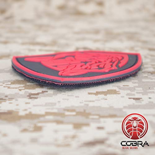 Cobra Tactical Solutions Medal of Honor MOH Wolf Pack Rojo Parche PVC Táctico Moral Militar con Cinta adherente de Airsoft Paintball para Ropa de Mochila Táctica