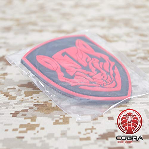 Cobra Tactical Solutions Medal of Honor MOH Wolf Pack Rojo Parche PVC Táctico Moral Militar con Cinta adherente de Airsoft Paintball para Ropa de Mochila Táctica