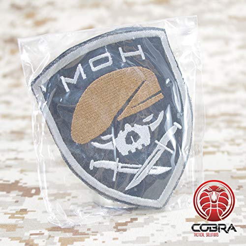 Cobra Tactical Solutions MOH Medal of Honor Ranger Parche Bordado Táctico Moral Militar con Cinta adherente de Airsoft Paintball para Ropa de Mochila Táctica