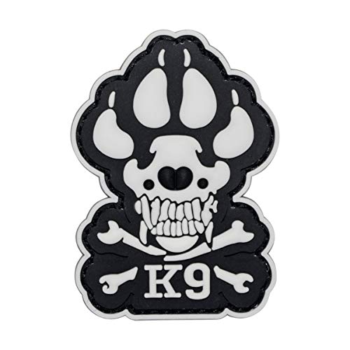 Cobra Tactical Solutions - Parche Militar de PVC K9 POLICE DOG PVC Patch con Cierre de Velcro para Airsoft, Paintball, Ropa táctica y Mochila