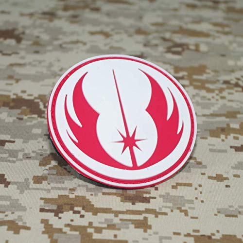 Cobra Tactical Solutions Star Wars Order of The Jedi Parche PVC Táctico Moral Militar con Cinta adherente de Airsoft Paintball para Ropa de Mochila Táctica