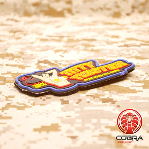 Cobra Tactical Solutions Titty Twister Open Dusk till Dawn - Parche de PVC con cierre de velcro para airsoft paintball