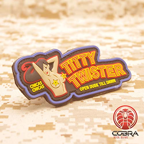 Cobra Tactical Solutions Titty Twister Open Dusk till Dawn - Parche de PVC con cierre de velcro para airsoft paintball
