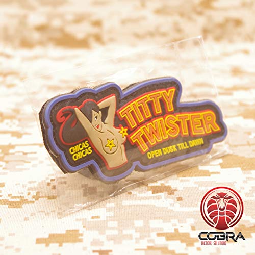 Cobra Tactical Solutions Titty Twister Open Dusk till Dawn - Parche de PVC con cierre de velcro para airsoft paintball