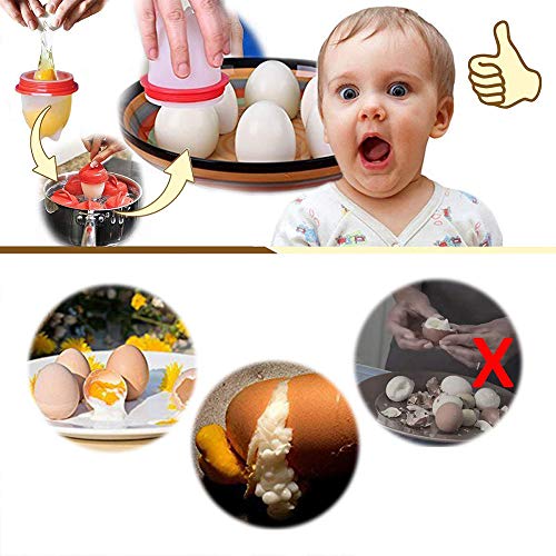 Cocedor Huevos, Cuecehuevos, Recipiente para Cocer Huevos, Ahorrar Tiempo, 7 PCS Cocedor Huevos Salud Y Seguro Huevos Escalfados Cocedor