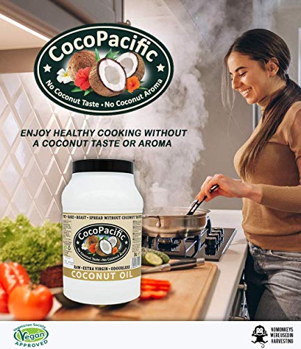 CocoPacific - Aceite de coco virgen extra crudo e inodoro, 3 L
