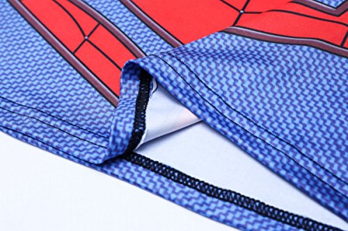 Cody Lundin® Hombres de compresión y Fitness Ropa Deportiva T-Shirt,3D superhéroe Superpersona Araña Bate Camisetas de Manga Corta (L, Photo Color)