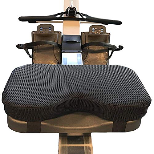 Cojín De Asiento De Máquina De Remo, Almohadilla De Asiento De Espuma De Memoria para Ejercicio Reclinado Cojín De Asiento De Algodón De Bicicleta Fija Horizontal con Funda Extraíble Y Lavable