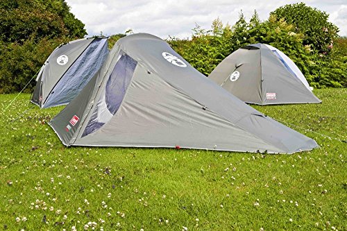 Coleman Bedrock 2 Tienda de campaña de 2 plazas para trekking o senderismo, acampadas y festivales, compacta, cabe en una mochila, impermeable hasta 2000 mm de columna de agua, Verde, 2 personas