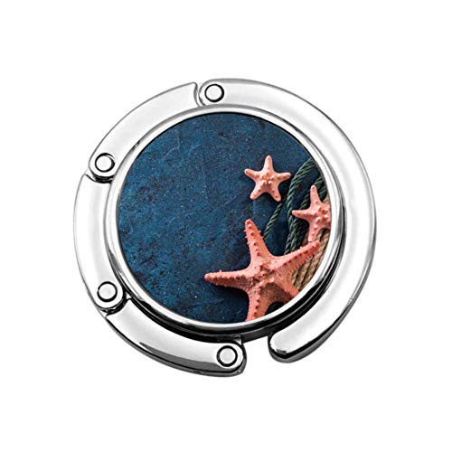 Colgador de escritorio con diseño de estrella de mar y cuerda para monedero, diseño único, plegable