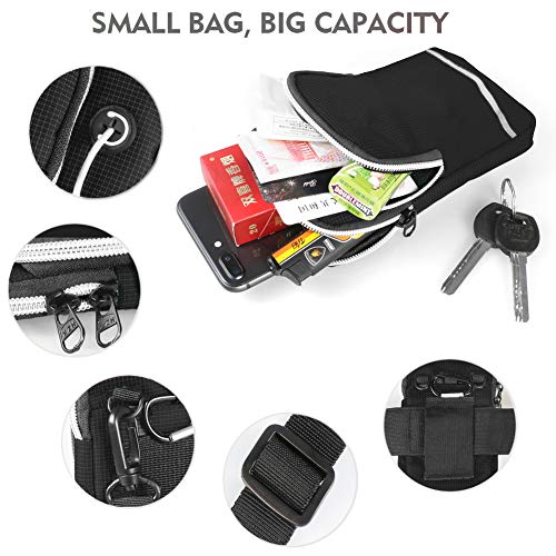 Colgante Móvil para Brazalete Deportivo Universal Bolsillos Bolso Billetera de Pasaporte Viaje Cintura Running Auriculares Movil Bolsa Brazo Fundas para iPhone 8 7 6 Plus Samsung Huawei Celular Funda