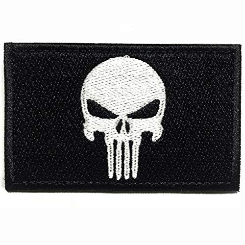 Colisal Pegatina Bandera Punisher Cuadrado