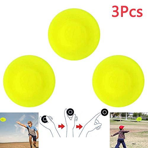 Colmanda Mini Disco Juego, 3 Piezas Mini Frisbee Silicona Mano Creativa Empuje UFO Frisbee, Discos Voladores Deportes al Aire Libre Juego de Silicona para Niños Adultos