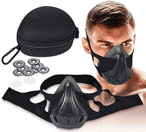 ColorJoy Máscara de Entrenamiento 4.0 con 8 filtros Máscara de Entrenamiento 48 Niveles Niveles de Resistencia respiratoria - Entrenamiento de máscara de Fitness en simulación de Gran altitud Aumenta