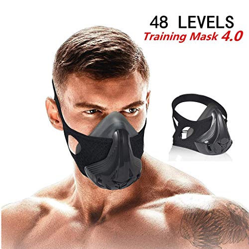 ColorJoy Máscara de Entrenamiento 4.0 con 8 filtros Máscara de Entrenamiento 48 Niveles Niveles de Resistencia respiratoria - Entrenamiento de máscara de Fitness en simulación de Gran altitud Aumenta