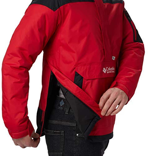 Columbia Challenger Chaqueta sudadera, Hombre, Rojo/Negro (Mountain Red, Black), Talla L